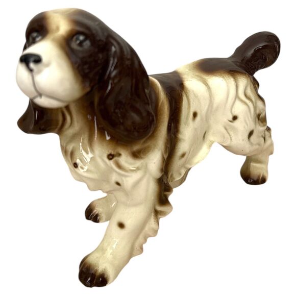 Vtg FAIRYLAND Japan English Spaniel Dog Figurine 10” Ceramic Porcelain Spotted - Picture 9 of 9